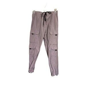 PacSun Mens Gray Relaxed Jogger with Zip Details Size Medium Rose Sporty